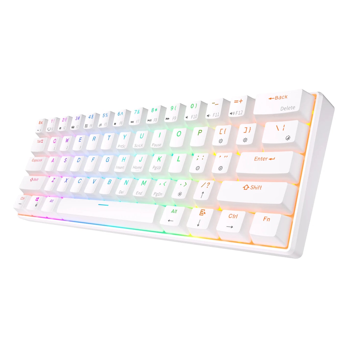 RK Royal Kludge RK61 2.4G Wireless Bluetooth Mechanical Keyboard Tri-mode 61 Keys RGB Backlit Mini Hot-swappable Gamer Keyboard